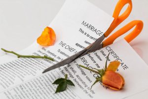 divorce paper cutting